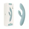 Vibrador de Doble Estimulación Flexible Chika Gris Turquesa Controlado por APP Global By Svakom