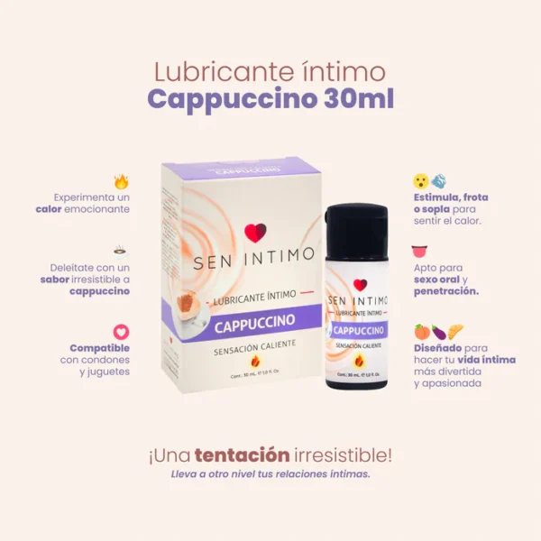 Lubricante Íntimo Cappuccino Sensación Caliente x 30 ml by Sen Íntimo